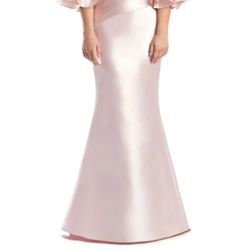 Chic Off-Shoulder Pink Gown - Picture 2 of 6